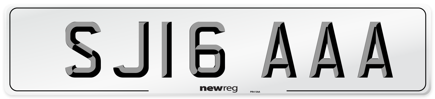 SJ16 AAA Number Plate from New Reg